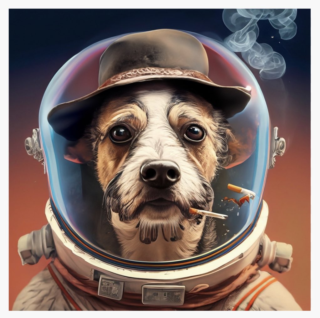 Big tobacco needed to know they would be able to get the Marlboro Man to Mars safely; in the tradition of the many other spacefaring dogs through history such as Laika, Butch and Rex were sent to Mars to perform vital research… 🚀 #AIart