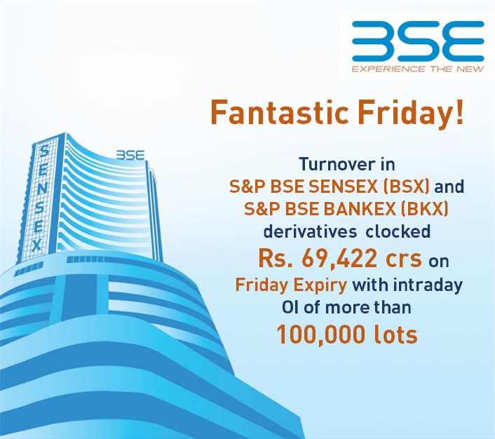 A Big Thank You to all market participants!

#Sensex #Bankex #Derivatives #OptionsTrading #futurestrading #BSE #BSEIndia #BSX #BKX #FridayExpiry