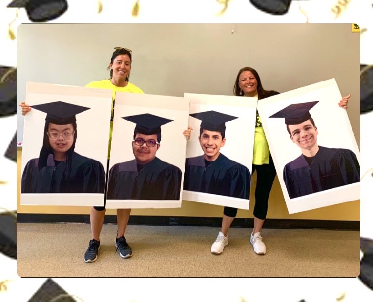North_LBC's tweet photo. So proud of our four amazing seniors! 🎓Congrats to the class of 2023! https://t.co/uKDj68UeOa