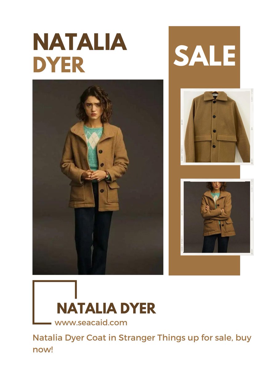 Channel Nancy Wheeler's Style with the Trendy Wool Coat from Stranger Things! Available Now!

seacaid.com/product/nancy-…

#nataliadyer #nancywheeler #strangerthings #woolcoat #SEACAID #FashionFinds #iconicstyle #limitedstock #getyoursnow