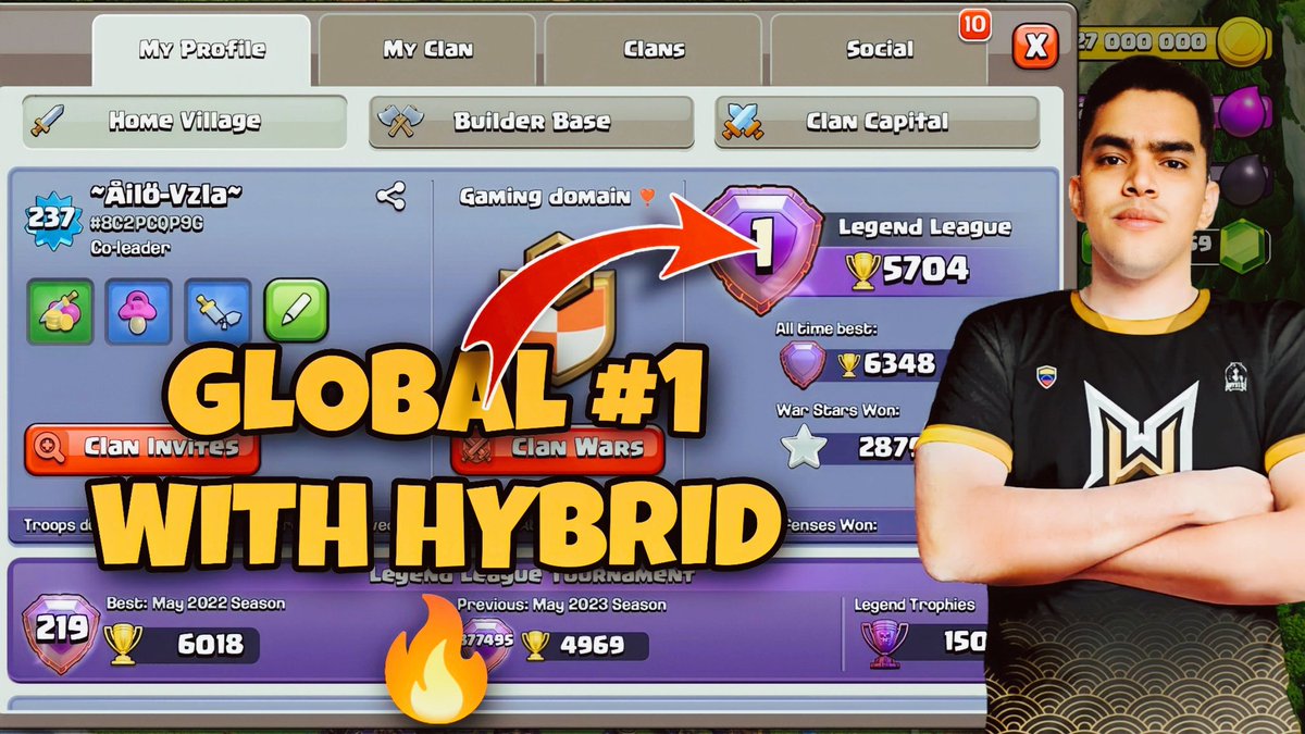 📺youtu.be/lrkyAbOyZV4
Global #1 Legend league attack by <a href="/Ailo801gg/">AiloVzl</a> 🔥🔥
🔄 Retweet for more ❣️🤗
<a href="/ClashofClans/">Clash of Clans</a> <a href="/CoCEsports/">Clash of Clans Esports</a> 
#coc #clashofclans #hybrid