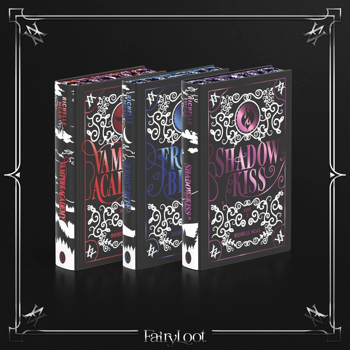 FairyLoot's tweet photo. We are so thrilled to present to you… the ‘Vampire Academy’ Exclusive Editions, brought to you in collaboration with @RichelleMead, @penguinplatform and @PenguinUKBooks! https://t.co/ULjbYPWH0c