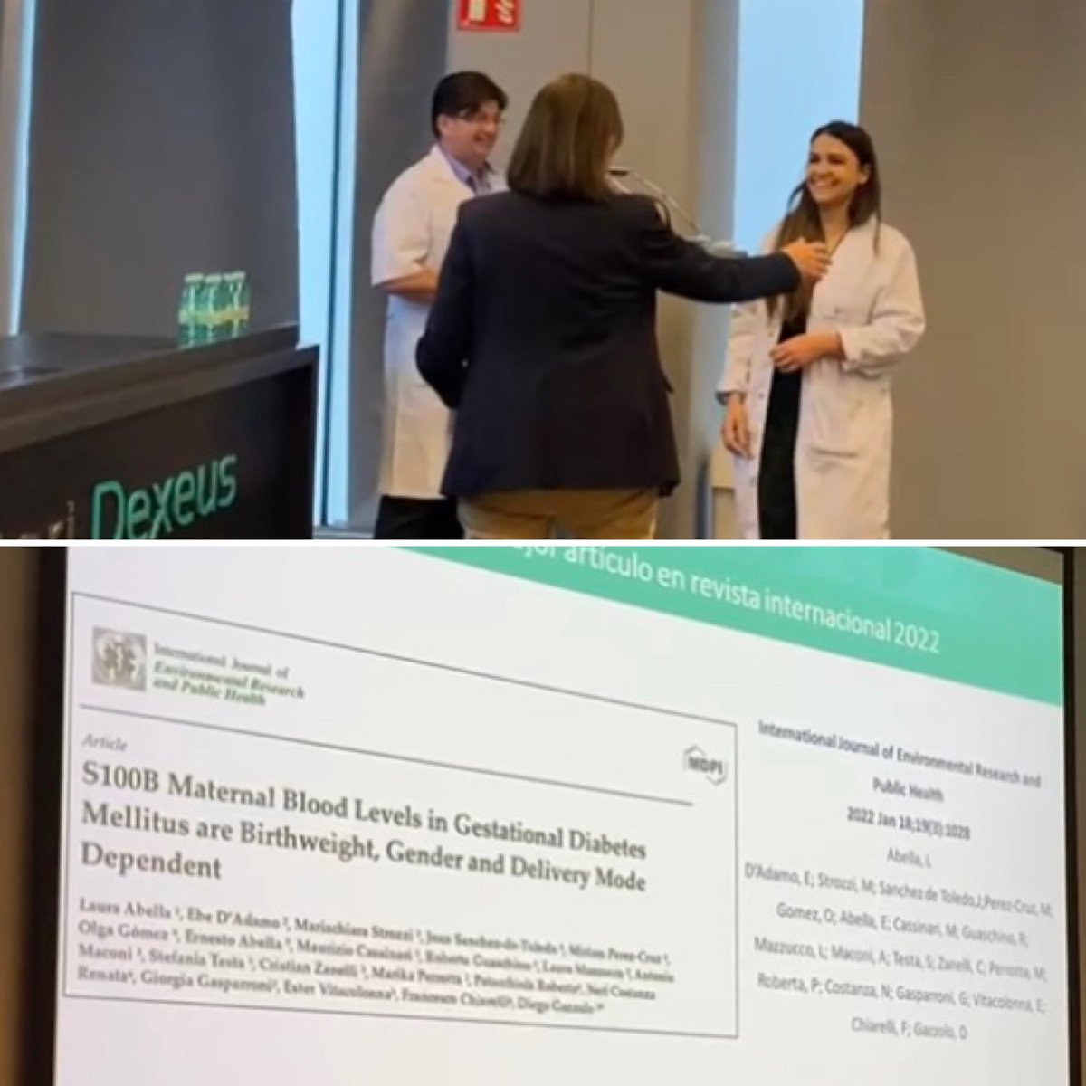 La Dra. #LauraAbella, R3 de #anestesiologíayreanimación ha recibido el premio al mejor artículo en revista internacional. ¡Enhorabuena! #PremiosComisióndeDocencia <a href="/QS_Dexeus/">Hospital Universitari Dexeus</a>