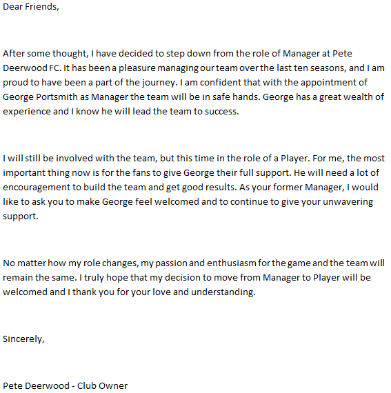 SaintGeorgeCF's tweet photo. A letter from Pete. #PDFC🦌 https://t.co/a2cPibANaT