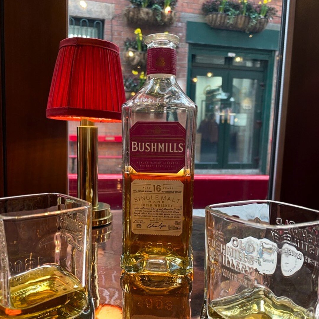 Indulge in Bushmills 16 Year Old Single Malt, where robust flavours of caramelised peaches and mango blend with notes of toasted almonds and walnuts, delivering exceptional depth and complexity.🥃

bit.ly/3MhuXwX

#Bushmills #DrinkResponsibly