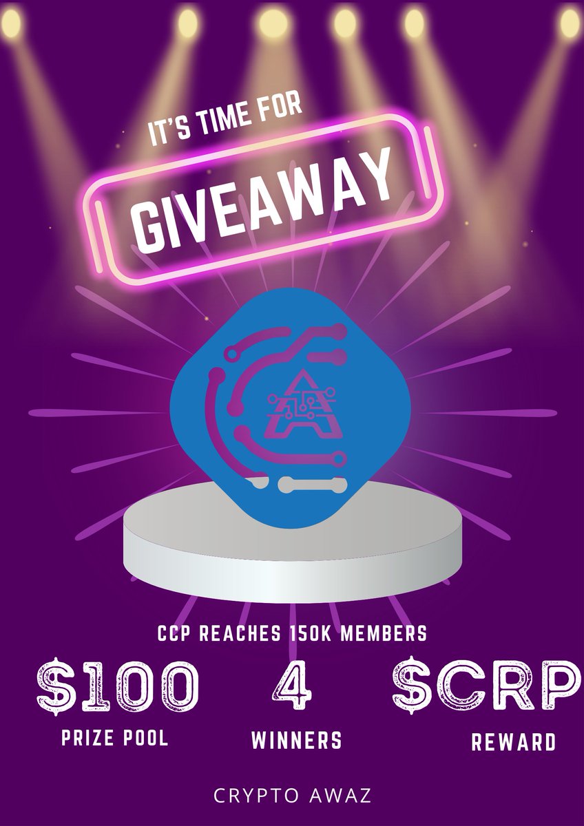 CryptoAwaz's tweet photo. 🎊Giveaway Time🎊
150K CCP Member Milestone
4 x Winners can stand a chance to win from $100 Prize Pool
Participate : https://t.co/tKpYMcZBEZ

#CryptoAwaz #Giveaway #Pakistan #Crypto https://t.co/wiw1TPn0fA