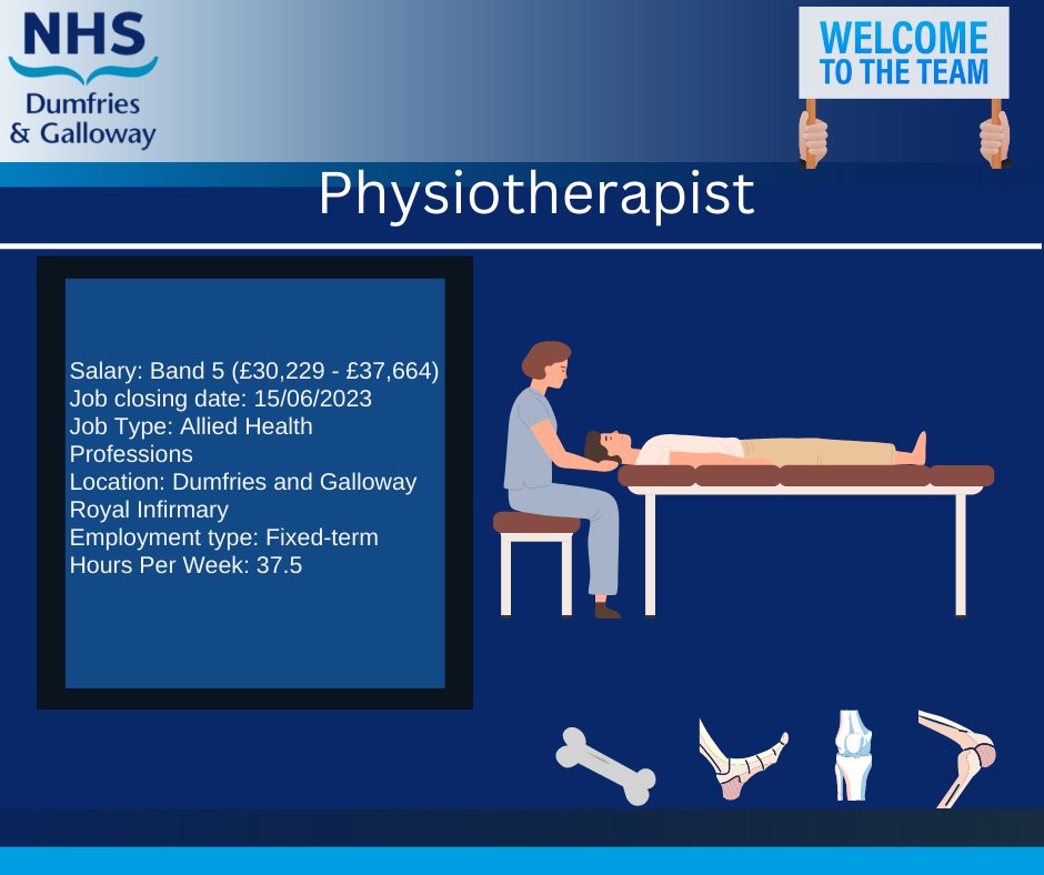 We are looking for a motivated proactive Physiotherapist to join our Physiotherapy service.  This post offers a varied case mix and includes the following rotations which are all based in Dumfries.
apply.jobs.scot.nhs.uk/Job/JobDetail?…
#physiotherapist #nhsscotland #ahp #nhsjobs #nhs