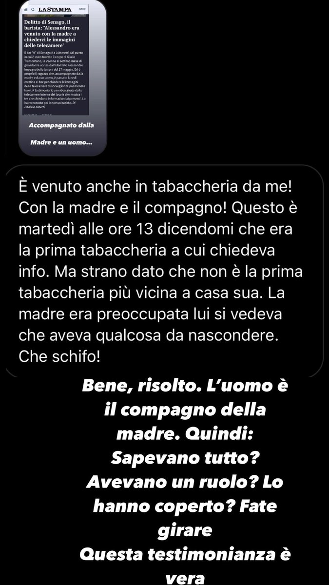 Ecco chi era l’uomo con la madre …
Ma che ruolo hanno avuto? #GiuliaTramontano