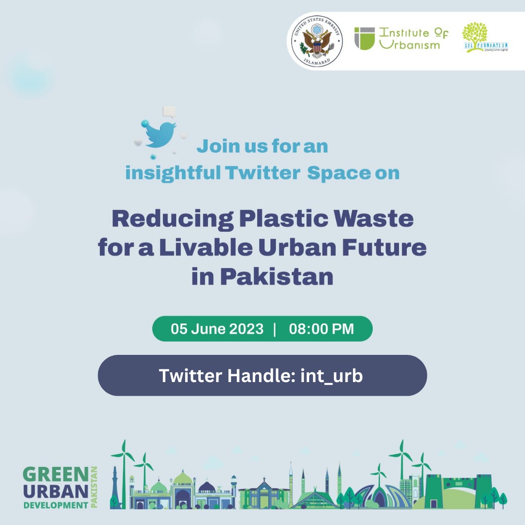 We are thrilled to unveil the lineup of speakers for our upcoming #TwitterSpace! Join us for an insightful discussion on the vital topic of reducing #plastic waste for a livable urban future in #Pakistan. 
📌Twitter Space Link : x.com/i/spaces/1OdKr…

<a href="/usembislamabad/">U.S. Embassy Islamabad</a> <a href="/solforgpk/">SoLF</a>