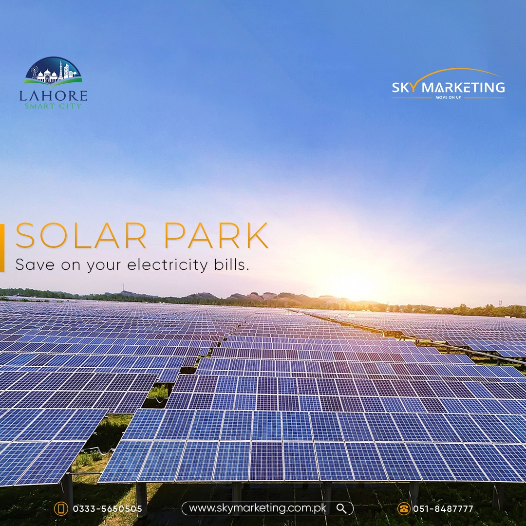 The climatic conditions of Pakistan make Solar energy the most attractive.
High temperature in summers can generate enough power to run your household appliances thus cutting down your electricity bill.
#SkyMarketing #1RealEstateMarketingCompany #LahoreSmartCity #solarenergy