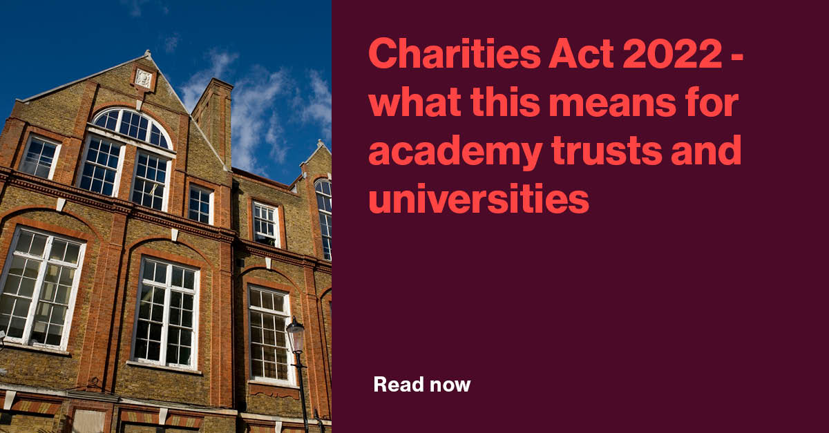 The Charities Act 2022 will now come into force in June 2023. This article explores two of the new regimes that will be of particular interest to #charities. Read these here: brownejacobson.com/insights/sprin…. #Universities #MultiAcademyTrusts