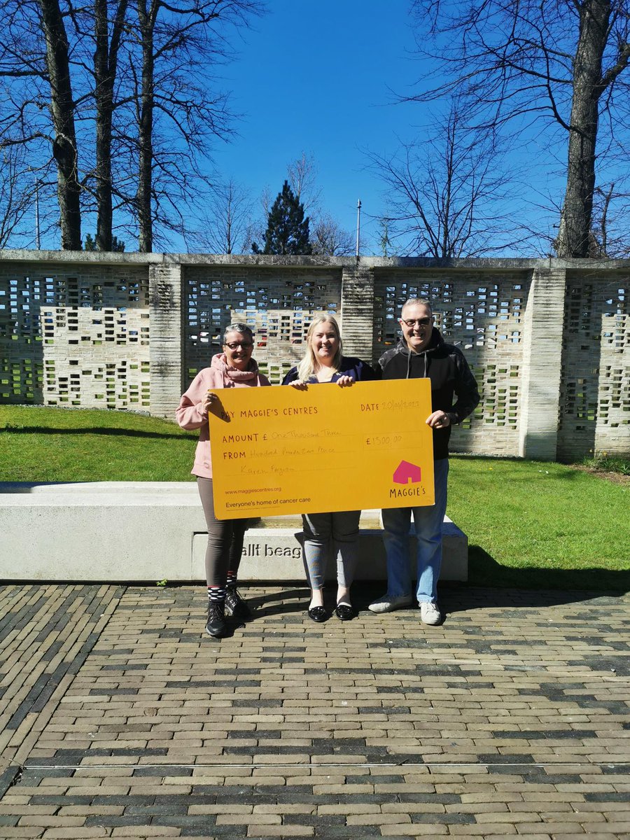A massive shout out to this fantastic couple Barry & Karen who are today's Friday Fundraisers. Through shaving her head Karen with the help of husband Barry managed to raise an incredible £2600 in total with £1300 being donated to our Lanarkshire centre 🧡
