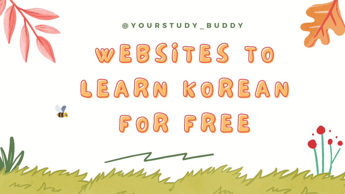 Website yang bisa kamu kunjungi untuk belajar bahasa Korea secara gratis 🇰🇷

A Thread
#studytips