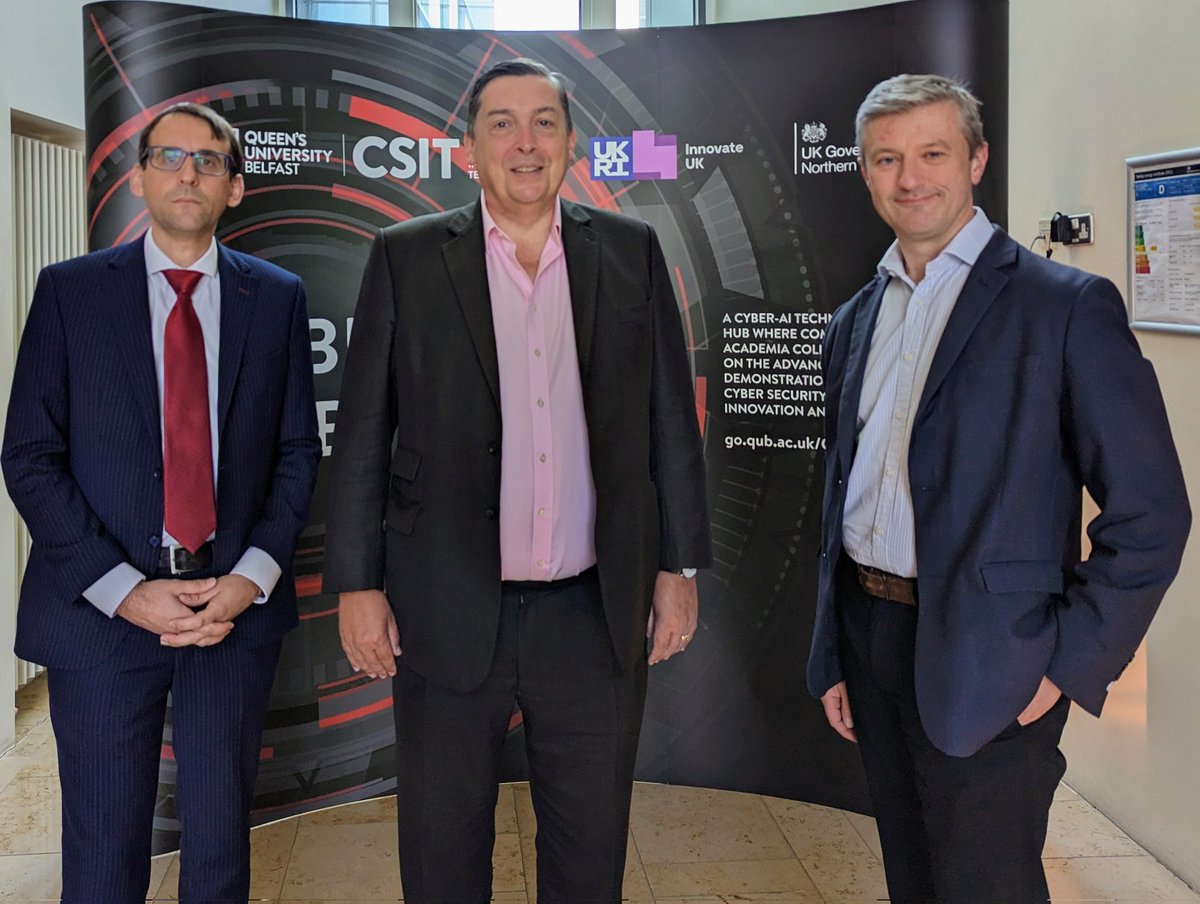Centre for Secure IT at QUB (@csit_qub) on Twitter photo Delighted to host British Ambassador to Qatar @JonWilksFCDO at CSIT this morning when <a href="/david_crozier/">David Crozier CBE</a> and Dr David Wilson briefed him on our research, engineering and innovation activities in cyber and AI. @ECIT_QUB Delighted to host British Ambassador to Qatar @JonWilksFCDO at CSIT this morning when <a href="/david_crozier/">David Crozier CBE</a> and Dr David Wilson briefed him on our research, engineering and innovation activities in cyber and AI. @ECIT_QUB
