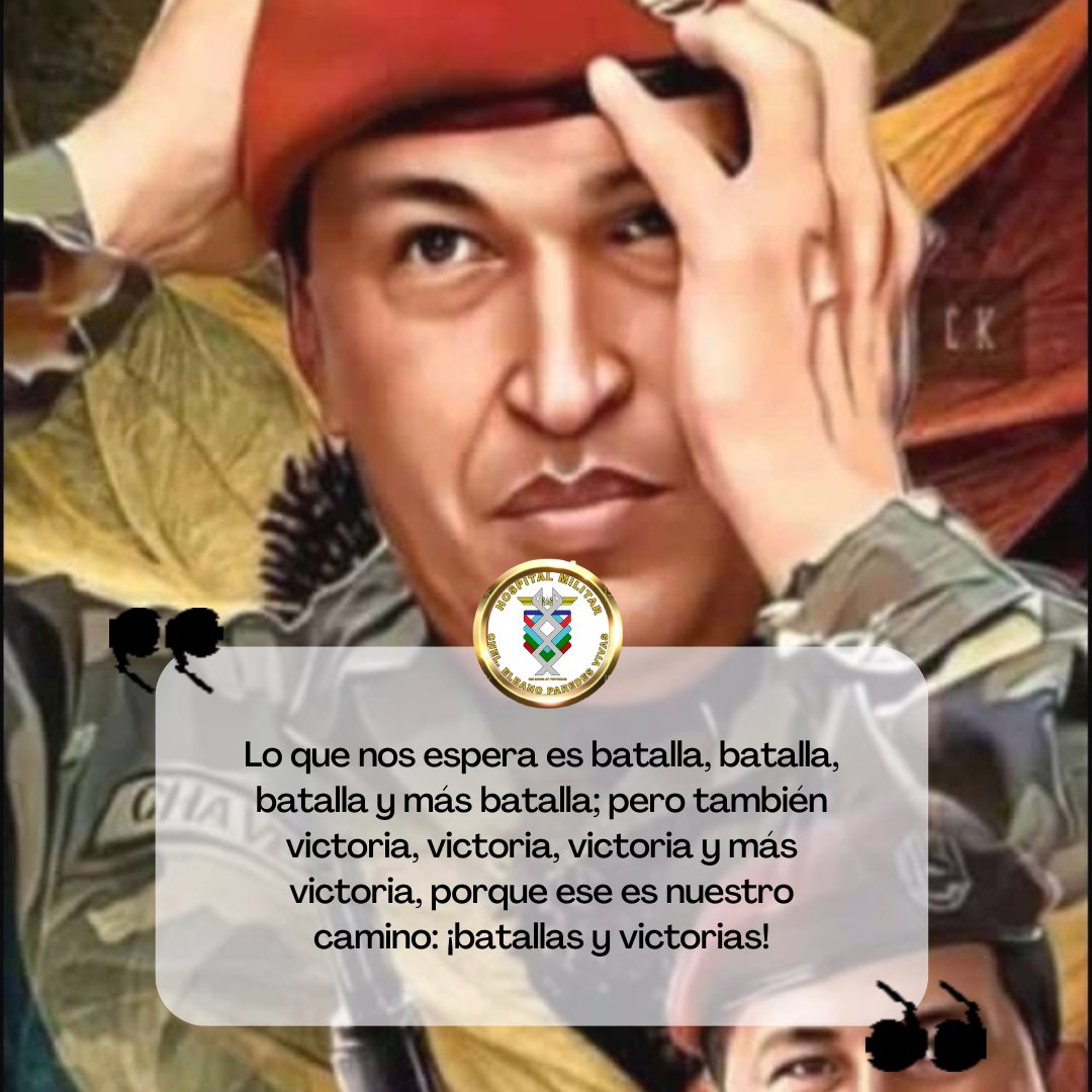 #2Jun|| ✍️🇻🇪 #PensamientoRevolucionario del Cmdte. Eterno Hugo Rafael Chávez:

#EncrucijadaDeSalud
#RedSanitariaMilitar
#DigesaludFANBCuidaTúSalud
#FANB