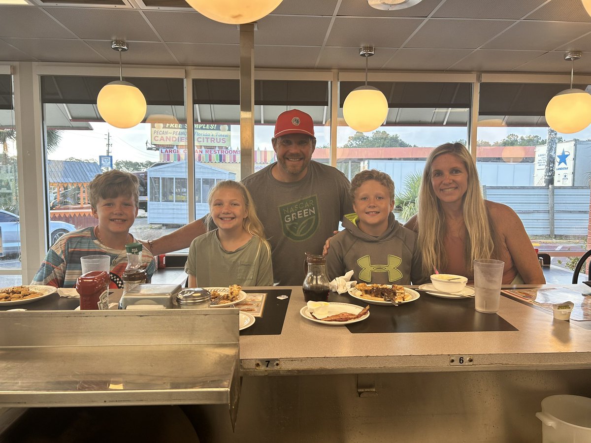 The tradition continues. Thank you @WaffleHouse for helping us celebrate the LAST DAY of school. Summer… we are coming for ya.