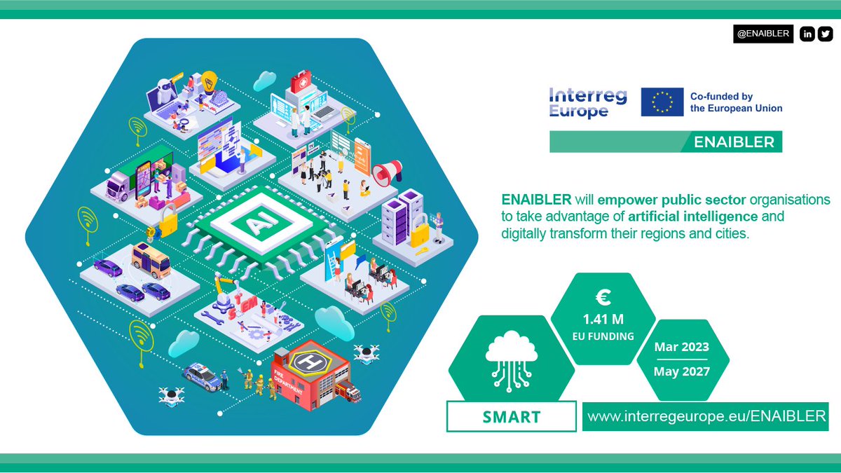 ENAIBLER (@enaibler) on Twitter photo 👉#ArtificialIntelligence is acknowledged as one of the gamechangers in the #digitisation of territories & the public sector can play a vital role if it is empowered in the use of #AI which it is the main objective of #ENAIBLER.
Stay tuned for the <a href="/umeauniversity/">Umeå University</a> Site Visit❗️ 👉#ArtificialIntelligence is acknowledged as one of the gamechangers in the #digitisation of territories & the public sector can play a vital role if it is empowered in the use of #AI which it is the main objective of #ENAIBLER.
Stay tuned for the <a href="/umeauniversity/">Umeå University</a> Site Visit❗️