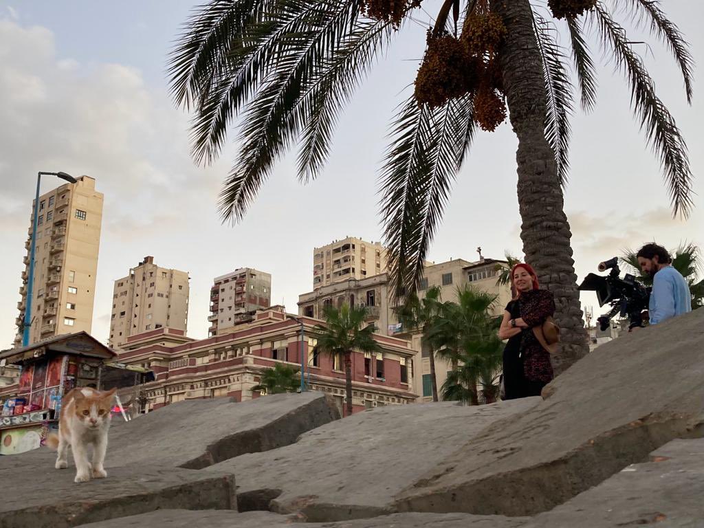 theAliceRoberts's tweet photo. It’s around 32 hours until #AncientEgypt by train airs on @Channel4! 
Here are some behind-the-scenes scenes from the first episode - courtesy of @major_rawls https://t.co/UucveXaG4B