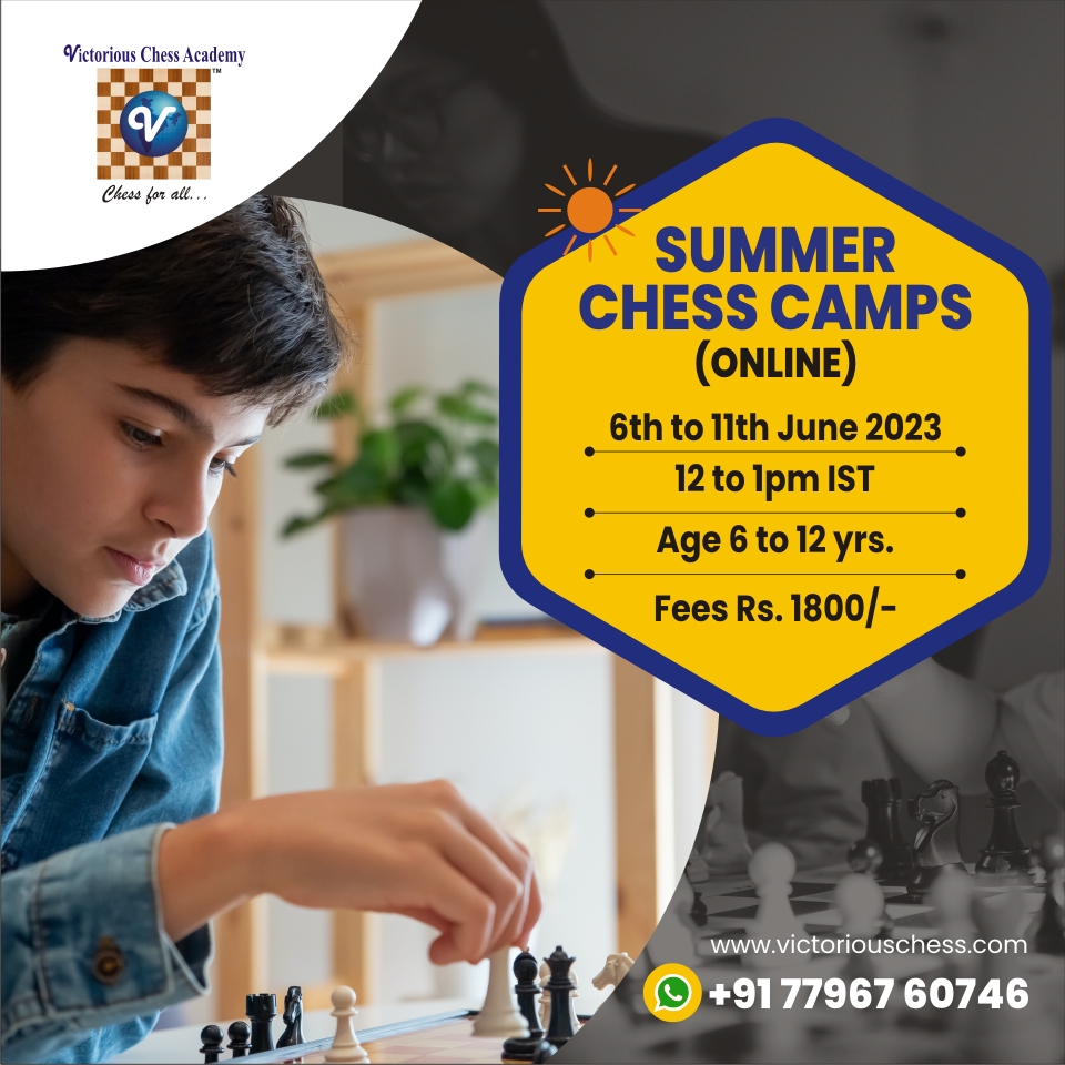 Learn chess from the comfort of your home through our online summer chess camp.
Enroll Today & Book Your Seat :
victoriouschess.com/chess-camps/
#chesscamp #summercamp2023 #summerchesscamp #onlinechess