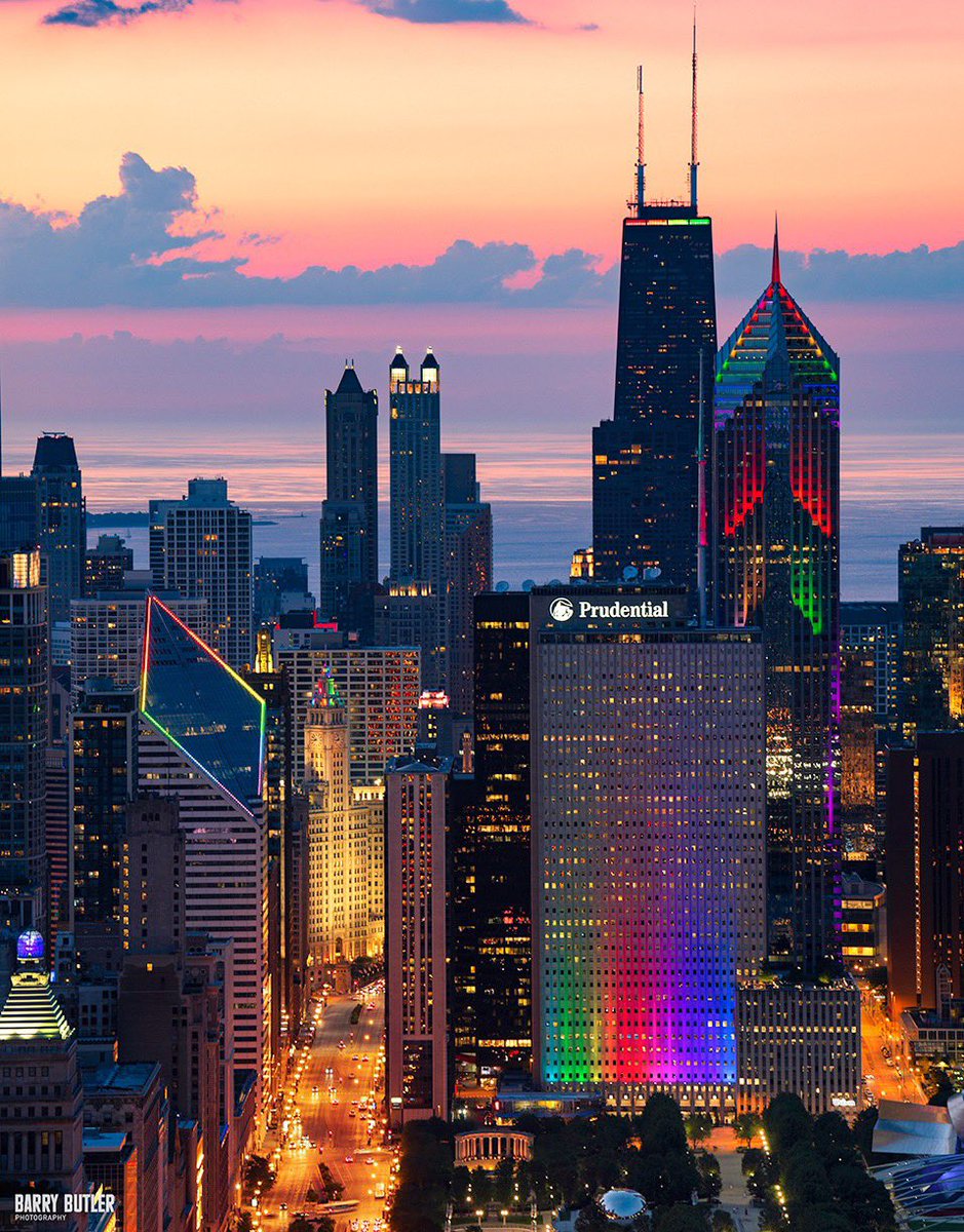 June is Pride Month. The Chicago skyline lights it up.