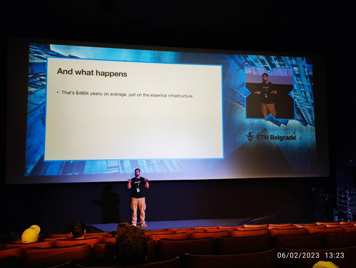 Spinning up a blockchain network to the tune of $480k per annum is stifling innovation and web3

#ETHBelgrade #blockchains #Web3