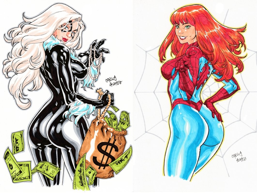 Mary Jane on X: Mary Jane and Black Cat - by Carlos Gomez!   / X