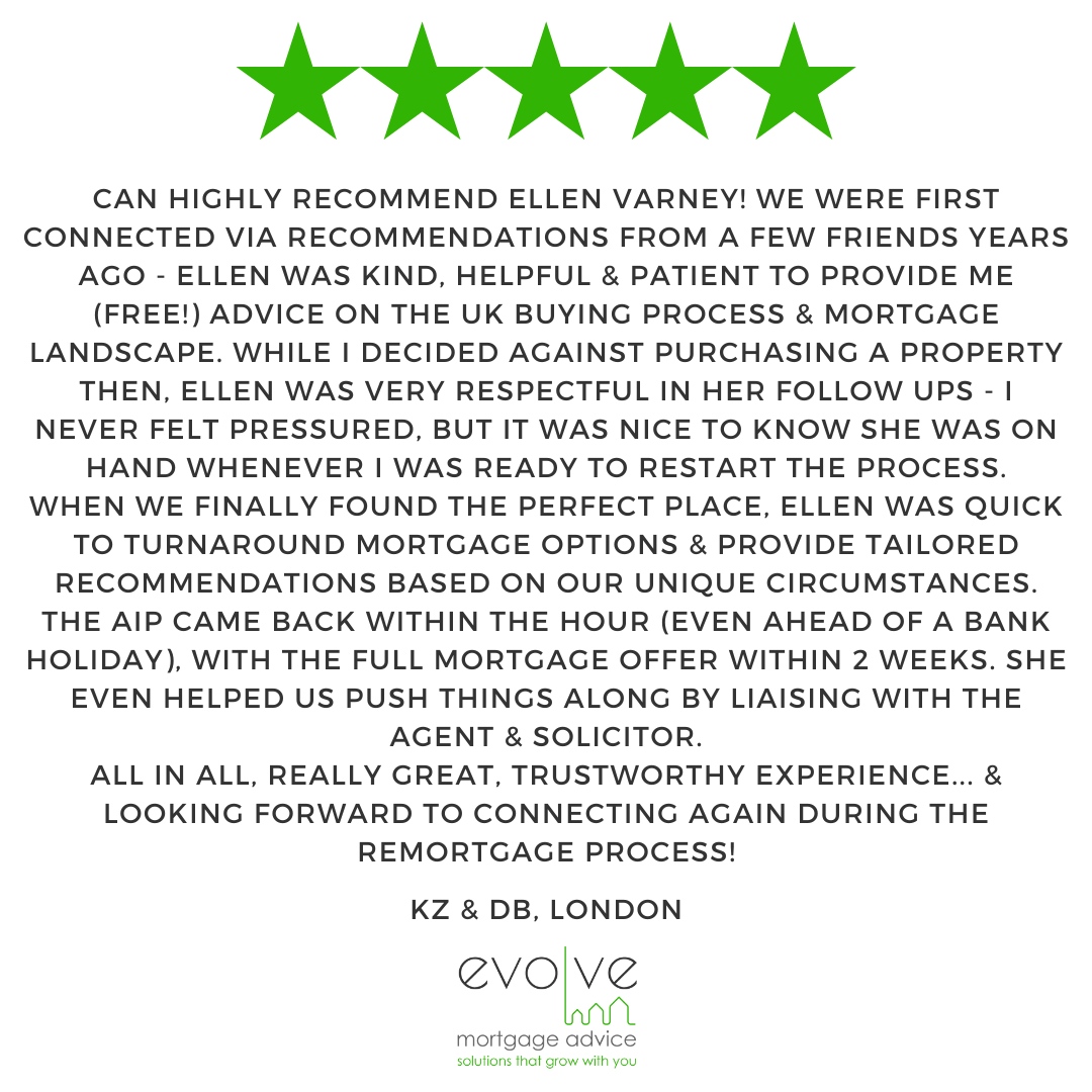 For free mortgage advice: 
☎️ 07823492003 -Telephone appointments available 
📧ellen@evolvemortgageadvice.co.uk

#mortgagebroker #mortgages #broker #adviser #mortgage #london #feedback #freemortgageadvice #movinghome #newhome #newhouse #firsttimebuyer #buytolet #remortgage