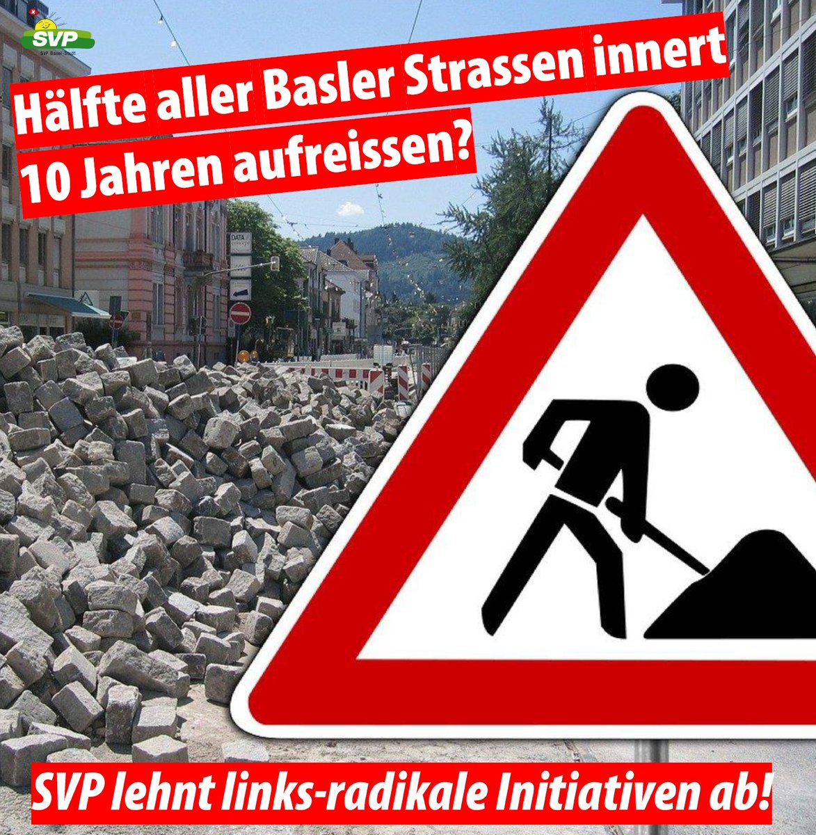 Mehr Baustellen, weniger Platz: SVP lehnt radikale linke Initiativen ab svp-basel.ch/medienmitteilu…