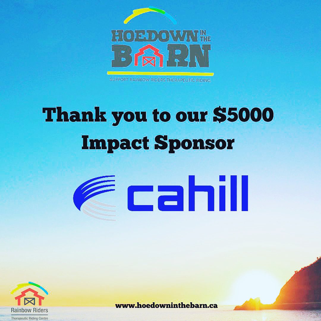Hold your horses!🐎We still have incredible sponsors to recognize! Huge thanks to our wonderful friends at GJ Cahill for their continued support. We simply could not do what we do without you🙏❤️🌈🐴#hoedowninthebarn #therapeuticriding #equineassistedtherapy #rainbowridersnl