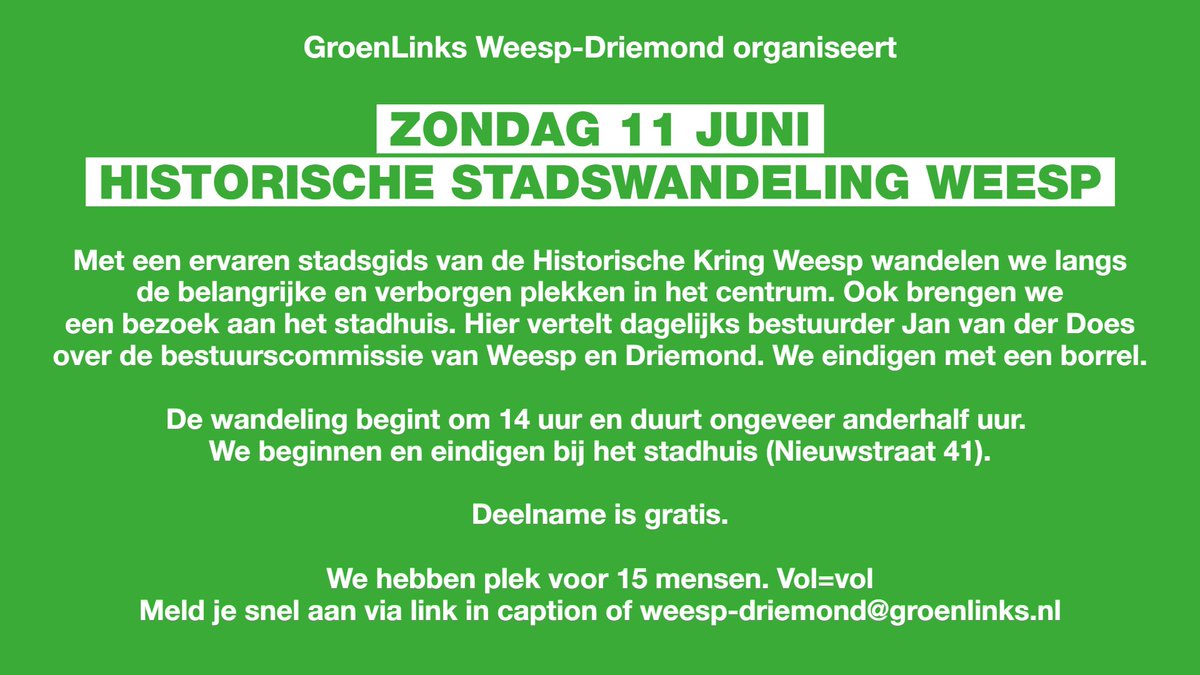 GroenLinks Weesp-Driemond tweet media