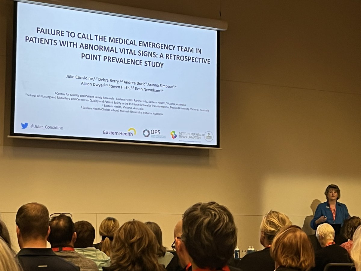 Well done @Julie_Considine presenting about Failure to call the MET at @ARC_resus #SOL2023   @easternhealthau