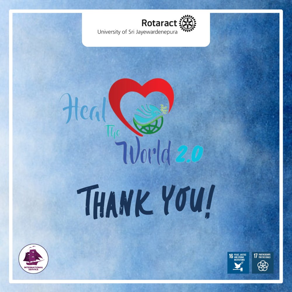 rotaractusjp's tweet photo. It is with great pleasure we announce that the project Heal The World 2.0 initiated by the Rotaract Club of University of Sri Jayewardenepura has been successfully concluded.
#HealTheWorld2_0 #RACUSJ #Rotaract #Rotaract3220 #ImagineRotaray #LearnServeandStrive https://t.co/fNRM23Pua9