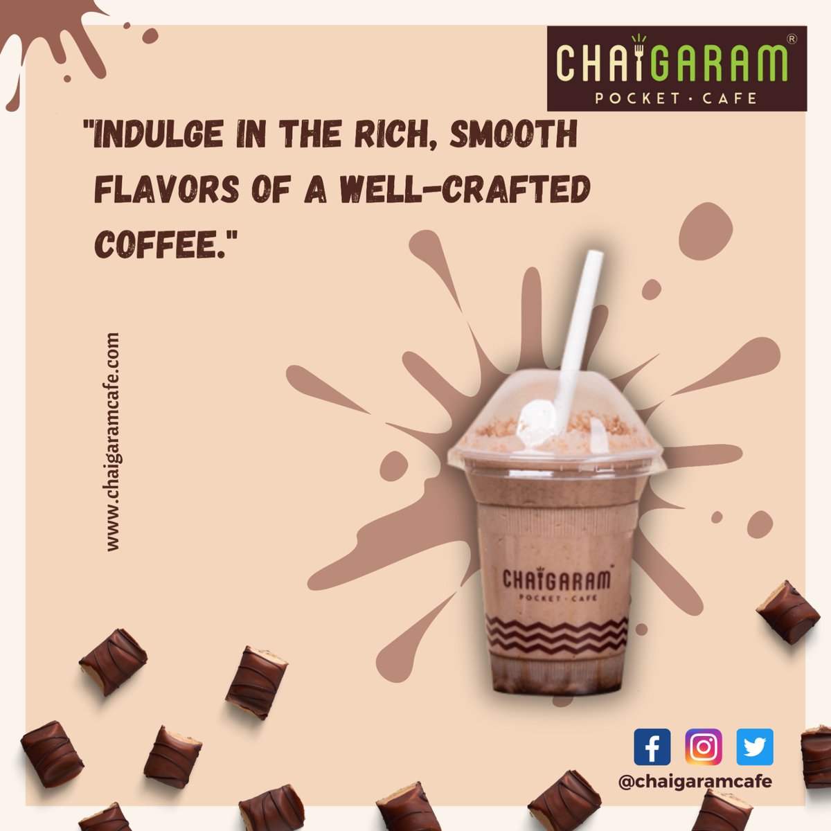 ChaiGaramCafe's tweet photo. "Indulge in the rich, smooth flavors of a well-crafted coffee."

#summercoolrefresher #summerdrink #coldcoffee #kitkatshake #coffeeandshakes #coffeeandshakes #franchise #shakes #chai #chailovers #maggi #maggilovers #shakesmaggi #chaigaram #chaigaram #chaigaram❤️ #chailove #maggie https://t.co/qzTl05PUPa