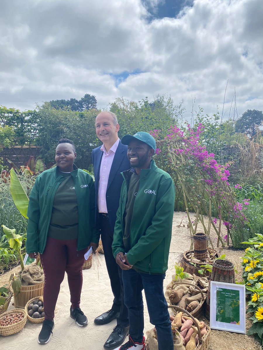 Delighted to welcome Tánaiste @MichealMartinTD to @GOAL_Global’s Garden at @BordBiaBloom who commended #GOAL on vital humanitarian work responding to crises around the world. Thanks to support from @dfatirl @Irish_Aid @SeanFlemingTD @SiobhanWalshNGO @GOALNextGen