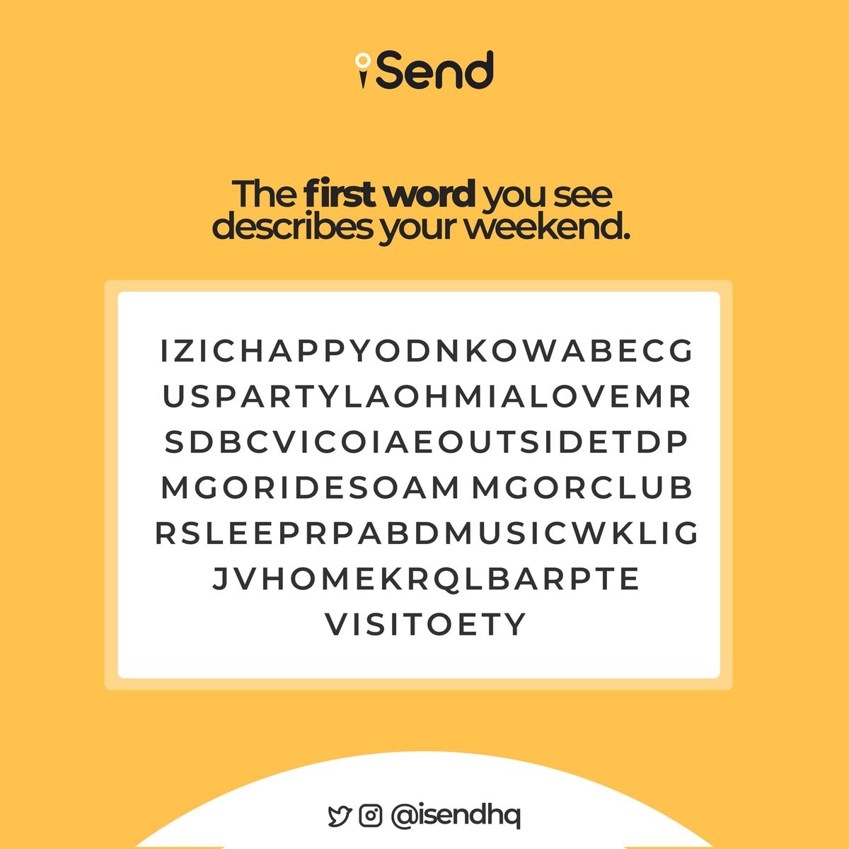 isendHQ's tweet photo. Ladies and gentlemen;it's Friday!🥁💃
What word describes your weekend?😁

Share with us in the comment section.

#tgif #isend #weekend #delivery https://t.co/VOPkfJbA1r