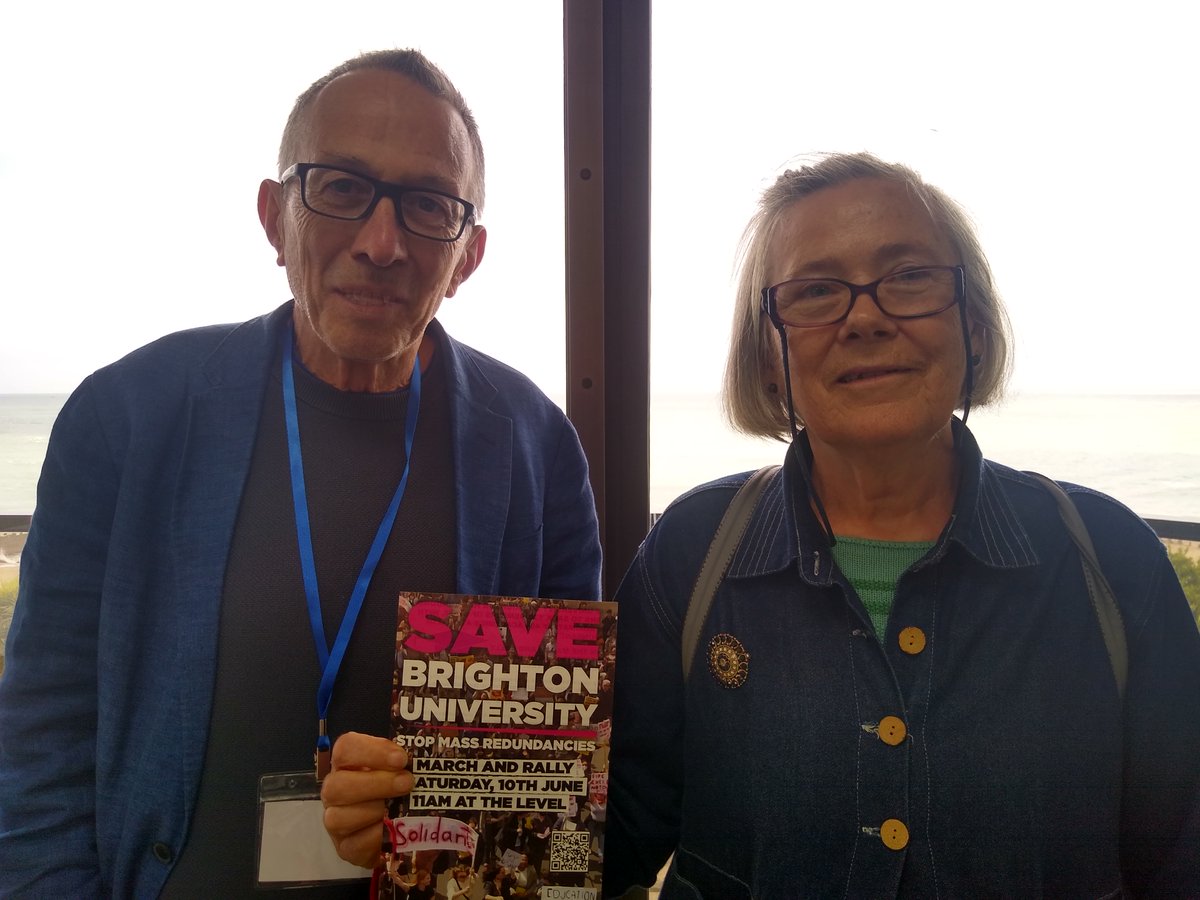 Down with Debra! 

Attendees of the Engels in Eastbourne conference in solidarity with our struggle against mass redundancies 

#SaveBrightonUni #ucuRISING