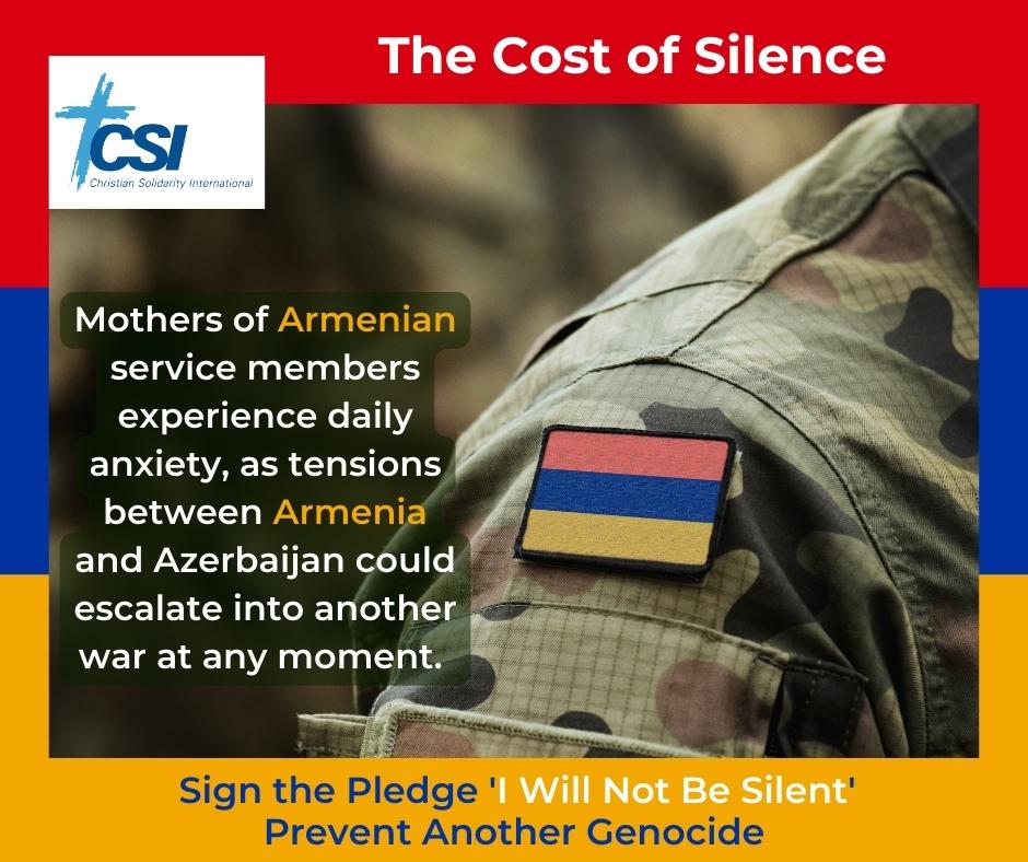 Mothers of Armenian service members experience daily anxiety, as tensions between Armenia and Azerbaijan could escalate into another war at any moment. Sign the pledge ‘I Won't Be Silent.’ linktr.ee/csi_humanrights
#SaveKarabakh #ArtsakhBlockade #IWillNotBeSilent