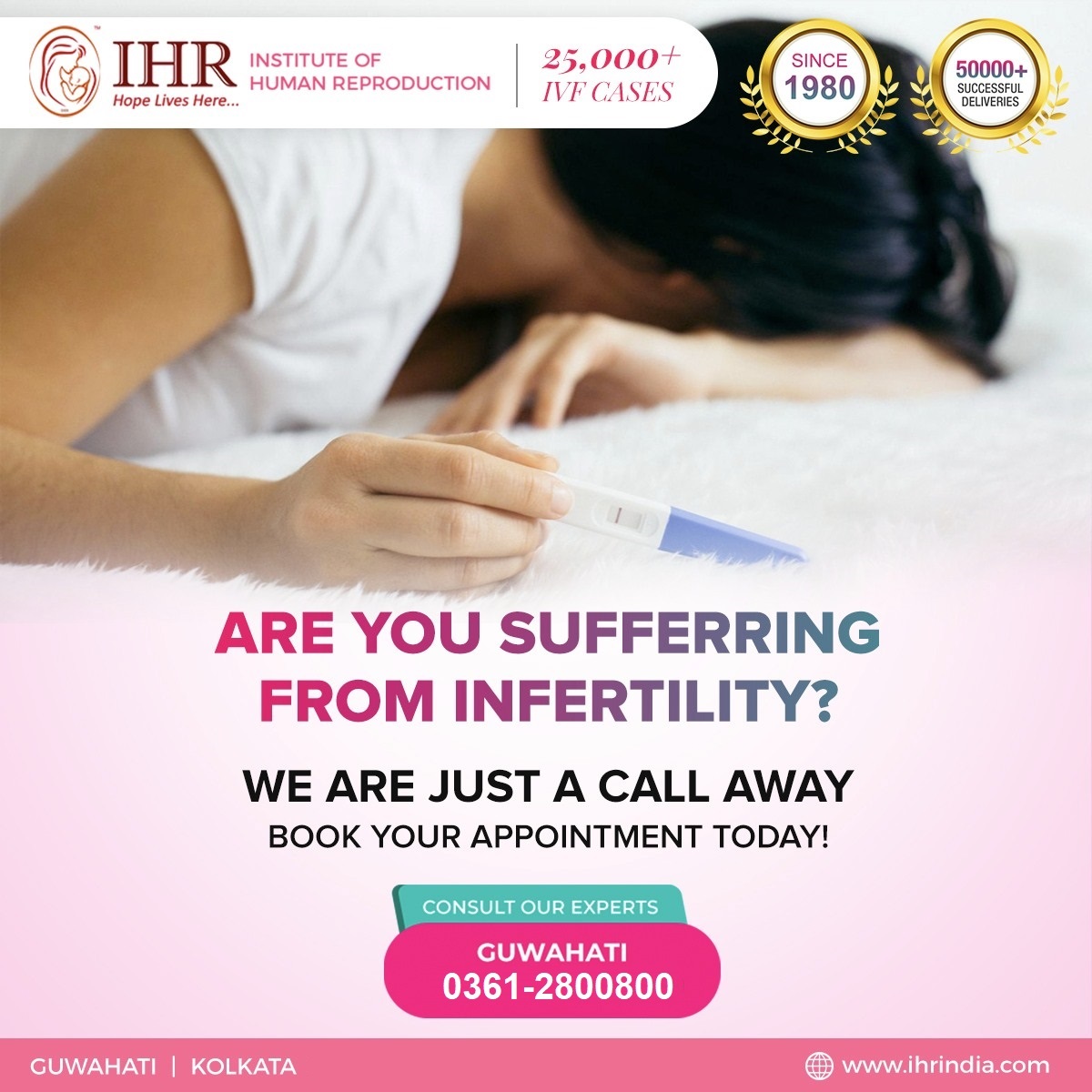 Don't suffer in silence, there's hope. If infertility has been a struggle for you, we at IHR Hospital are just a call away. Book your appointment today and take the first step toward realizing your dream of starting a family. 

0361-2800800

#IVF #IUI #IVFTreatment #Infertility