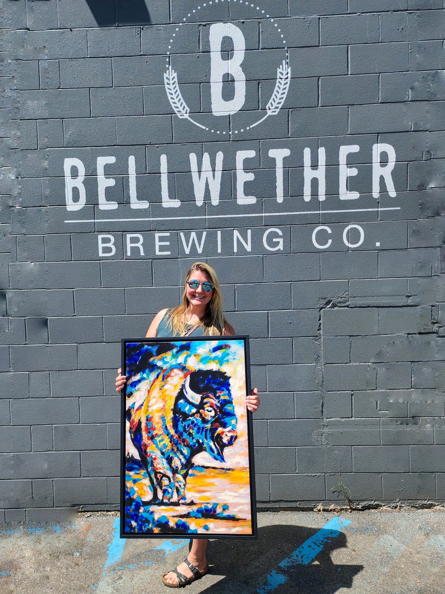 MntTidings's tweet image. Happy #FirstFriSpokane! Me and &quot;Boss Bison&quot; will be hanging out at Bellwether tonight along with a huge selection of my prints and originals. Come say hello and enjoy a pint! 

#Spokane #spokaneart #visitspokane #bison #buffalo #tatanka