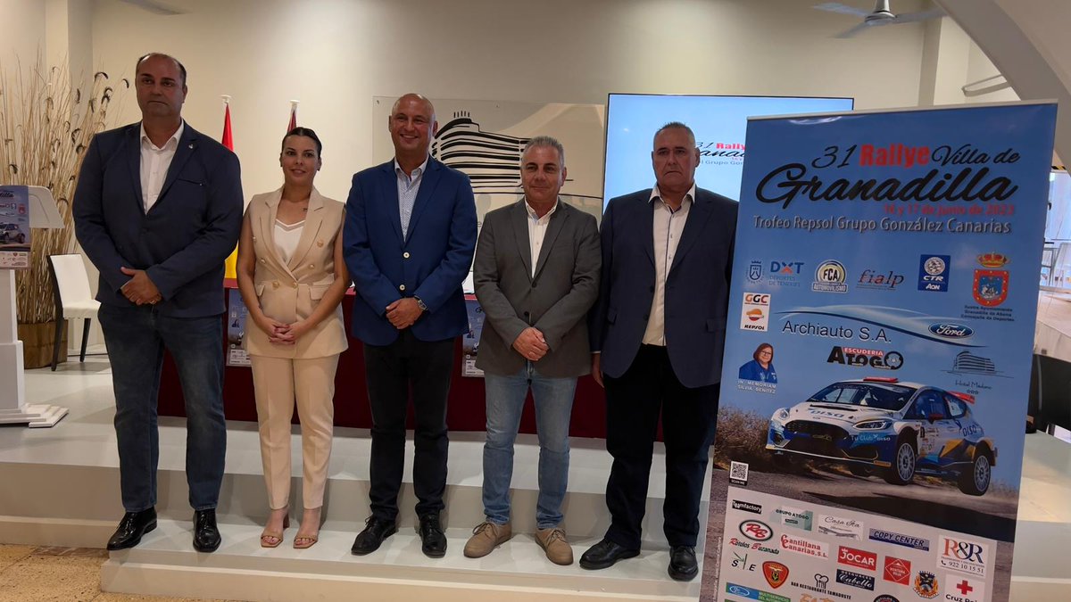 Presentación del 31 Rallye Villa de Granadilla - Trofeo Repsol Grupo González Canarias, segunda prueba del Campeonato de Tenerife de Rallyes AON 2023.

📅16 y 17 de junio
ℹ️ Web rallyegranadilla.com

#RallyeGranadilla #FIASCT #TenerifeCircuitoDelMotor