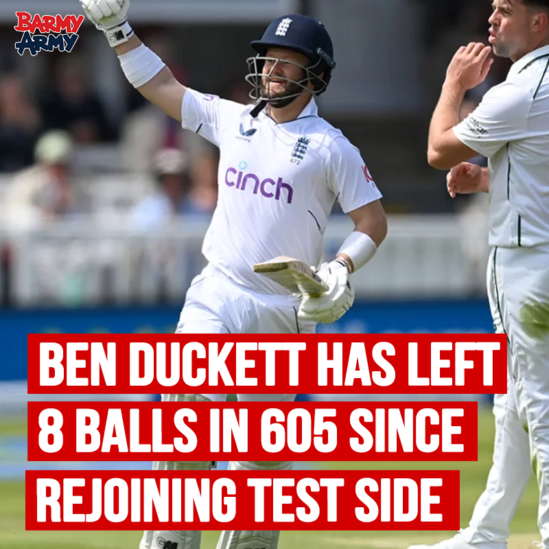 1⃣5⃣0⃣ for Ben Duckett and a ludicrous stat courtesy of @bbctms 

#ENGvIRE