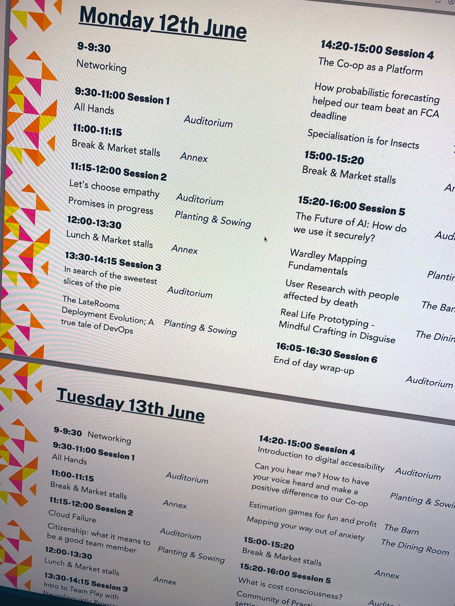 T-9 days until the second Digital Technology and Data Internal conference, and things are looking so much slicker than last year - thank you team! #DTaDconf #coop
