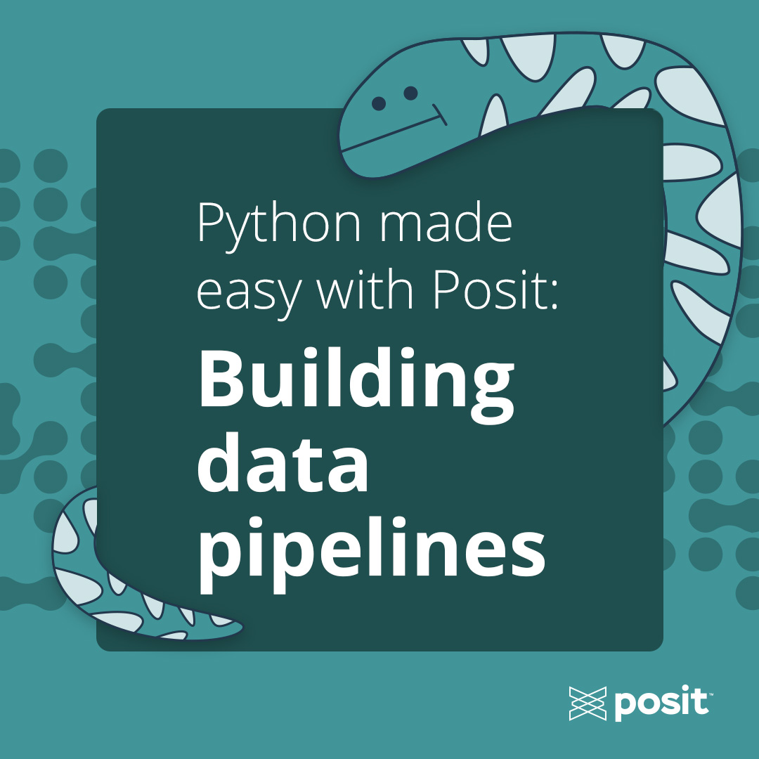 posit_pbc's tweet image. How do you build data pipelines in R & Python?
On the Posit blog, we walk you through an example covering:
✔️Running the ETL process in R
⚡️Training and deploying a model in Python
📊Creating a Shiny for Python app serving real-time predictions
posit.co/blog/building-…