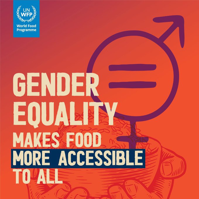 When women &amp; girls have better access to resources, decision-making &amp; education, the result is increased food security for not only themselves, but also their families and their communities.

Gender equality is a must if we want to achieve a #ZeroHunger world.