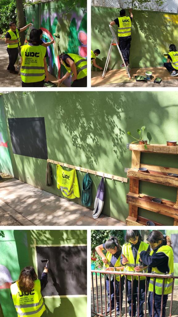 laruecaas's tweet photo. La #udcretiro crea este nuevo y original espacio en el #CEIPEscuelasAguirre, con pizarra al aire libre y un mini jardín vertical para que aprender sea toda una experiencia. #jmdretiro #MADRID #transformandovidascontigo https://t.co/IN041O3XXj
