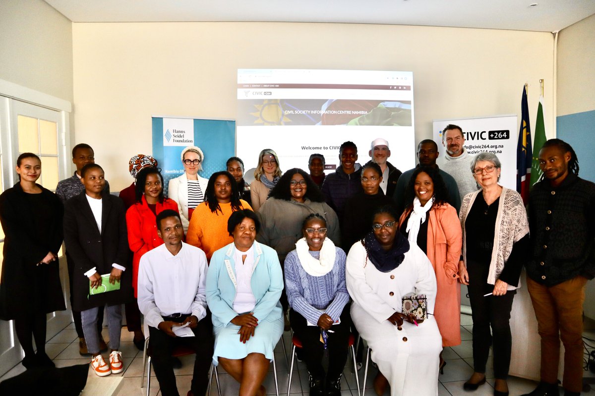 civic264's tweet photo. On Wednesday we hosted an information-sharing session for CSOs in Windhoek with the support of @HSFNamibia. The event also served as an opportunity to introduce our new coordinator, Mrs Melanie Markus, who takes over from Ms Carola Engelbrecht.

More info: https://t.co/B7pywxxfhF https://t.co/QDXWa8v6vy