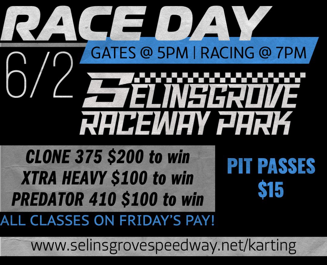 The Selinsgrove Speedway on Twitter "RACE DAY! With a forecast today