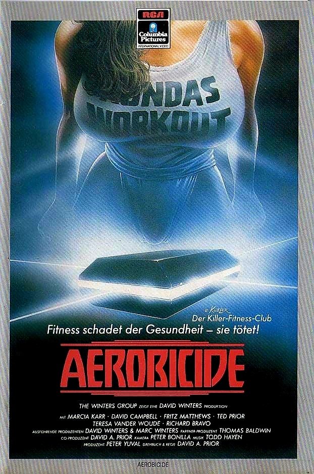 German VHS sleeve for the #Aerobicide aka #KillerWorkout (1987 - Dir. #DavidAPrior) #TedPrior #slasher