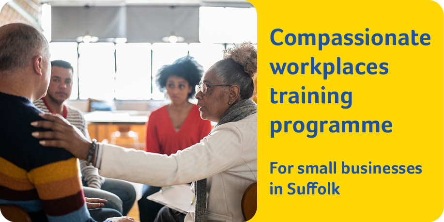 📣CALLING SMALL BUSINESSES in SUFFOLK! 
If you want to understand more about how grief can impact your workplace and how to support colleagues who are bereaved, sign up for our FREE training sessions taking place next week. Pls RT mariecurie.org.uk/professionals/…