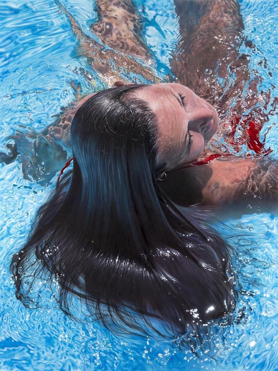 Arteymas_'s tweet photo. No, no es una foto, es una pintura en acrílico y óleo sobre lienzo titulada "Cabello mojado" por Johannes Wessmark en 2019. https://t.co/7JJej2SKXC
